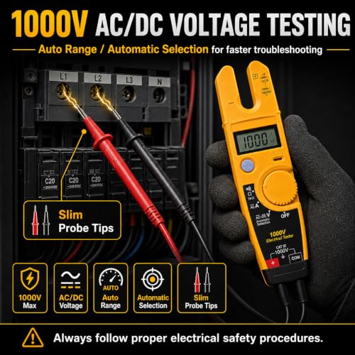 T5-1000 Electrical Tester Compatible with Fluke Meter, 1000V Voltage Tester - style: T5-1000
