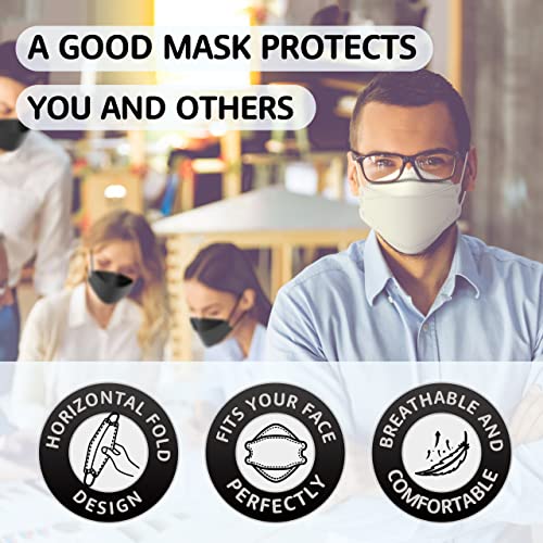 LEVENIS Face Masks 50 Pack, Breathable Comfortable and Disposable Mask, White - color: Adult-white