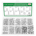 250 Pcs #6-32 Pan Head Machine Screws Nut Washer Bolt Kit,304 SS | Phillips Drive Full Thread Assorted, Includes #6-32 x 1/4"-1-1/4"Lengths for Electrical Outlet Switch Plate, Storage Box - size: SS 250Pcs #6-32（1/4" to 1-1/4" ） Pan