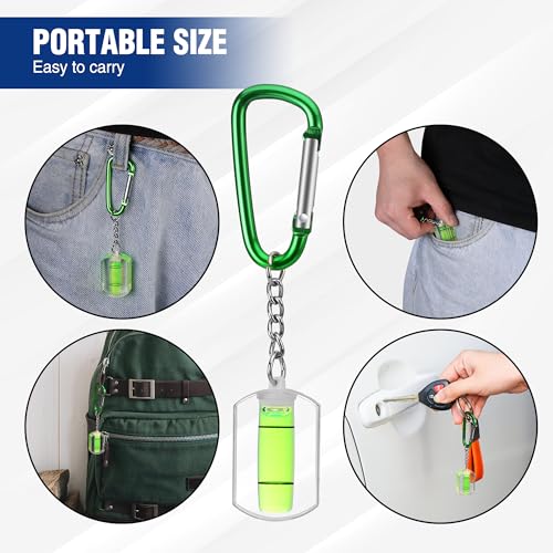 WORKPRO 3-Pack Mini Pocket Tool Spirit Level with Keychain - size: Mini