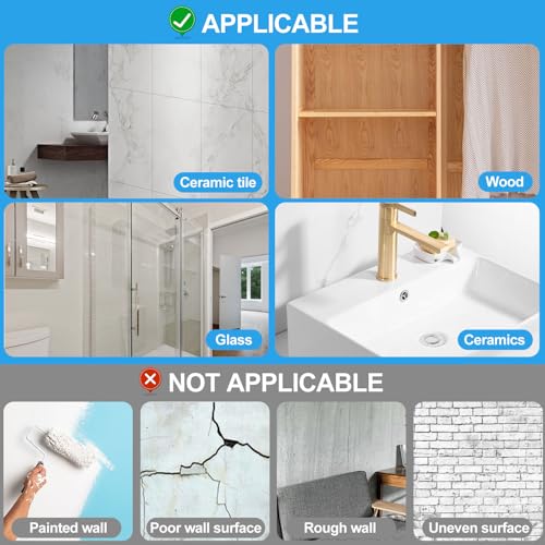 Adhesive Wall Hooks No Drill Large Clear Heavy Duty,13LB Sticky 8 Pack - color: Clear, size: Large 8 Pcs