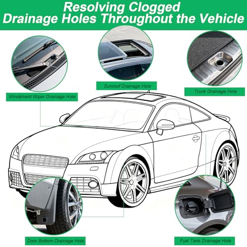 XANGNIER Car Sunroof Drain Cleaning Tool Kit,7 Pcs - color: Multicolor1