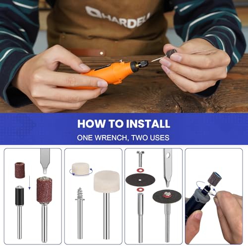 HARDELL 508PCS Rotary Tool Accessories Kit for Sanding Cutting Polishing - color: Blue