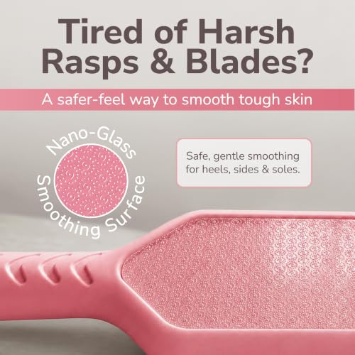SILKLE Nano Glass Foot File - Foot Callus Remover for Feet & Foot Scrubber - style: Pink