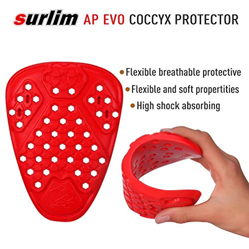 Surlim Coccyx Protector CE Insert Armor Motorcycle Pants Replacement Pads - size: Coccyx