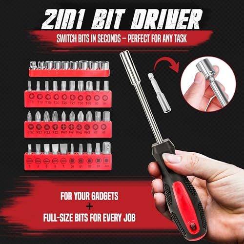 148-Piece Household Tool Kit with Sturdy Case – Carbon Steel Hand Tool Set for Home Repair, Apartment & Garage – DIY Toolbox for Men, Women & Beginners