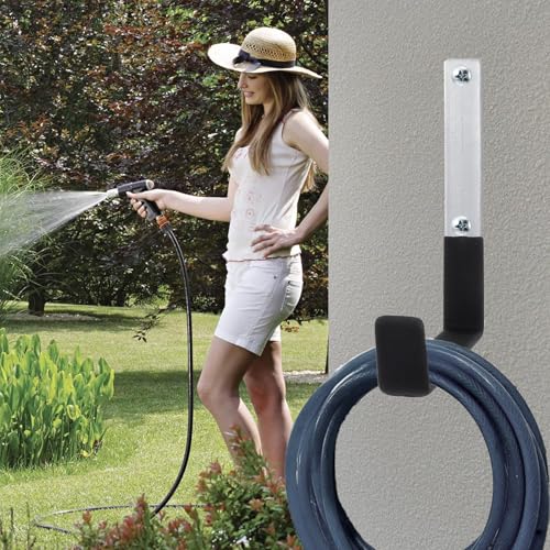4 Pcs Heavy Duty Garage Hooks, Stainless Steel Wall Mount Utility Hooks Storage Tool Holder Hanger Organizer for Garden Hose, Ladder, Bike