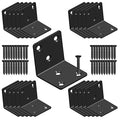 Black Stainless Steel Shelf Bracket,Joint Right Angle Bracket,L Shape Heavy Duty Metal Corner Brace Shelf Supporter for Wood Aufuga (20, 2x2x2) - size: 2x2x2