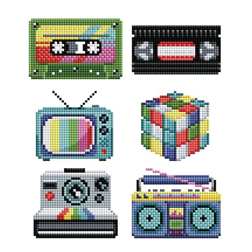 DIAMOND ART CLUB Mini Dazzles - 80s Diamond Art Kits for Adults - color: 80s