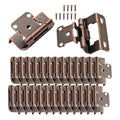 50 Pack (25 Pairs) 1/2 Inch Overlay Partial Wrap Hinges Oil Rubbed Bronze - color: Oil Rubbed Bronze, size: 50 Pack (25 Pairs)
