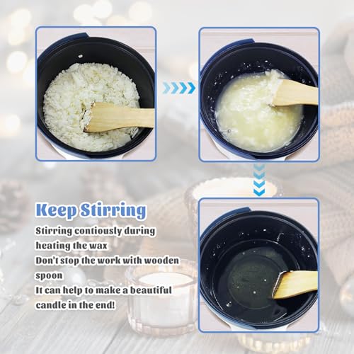 Ksedcon Electric Wax Melter for Candle Making with Pouring Spout, Non-Stick Small Candle Melting Pot - size: wax melting pot kit 1pcs