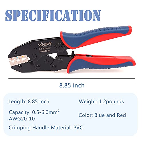 Heat Shrink Crimping Tool Kit,Zhushan Ratcheting Wire Crimper for 330pcs (AWG 26-10) and 260pcs (AWG 22-10) Heat Shrink Butt Connectors, Insulated Waterproof Electrical Terminals Splice Connectors - style: Heat Shrink Crimping Tool（260pcs+330pcs）