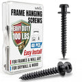 laffeya Picture Hangers, Double Headed Bear Claw Screws for Drywall, 40pack - style: Black Short