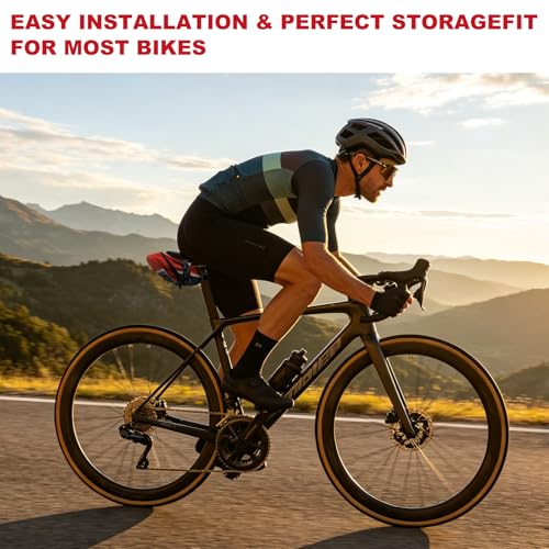 15 in 1 Bike Repair Kit Tool Set Waterproof Bike Saddle Bag - color: Red