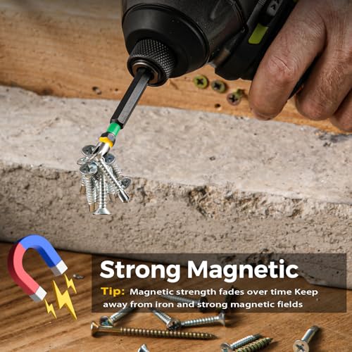 2" Anti-Slip Phillips Impact Bits #2,S2 Steel Screwdriver Bits,360° Laser-Etched Magnetic Driver PH2 Bit, CNC Precision 1/4" Hex Shank – Furniture, Carpentry & Everyday Fastening | 5 Pack - color: Phillips #2, size: 2 inch