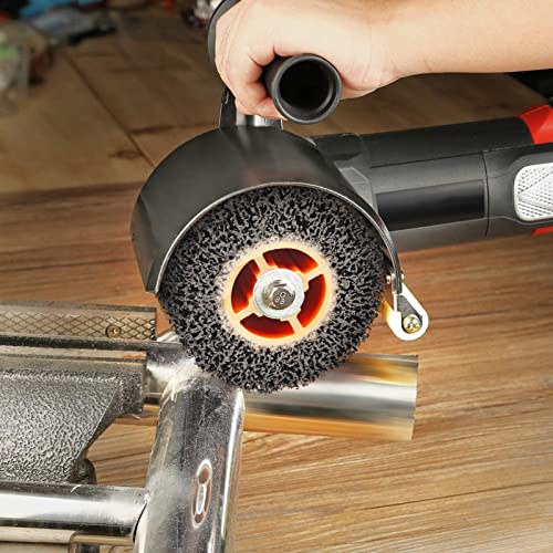 Black Cleaner Flap Wheels, Strip Drum, 110x100mm, 4 inch, for Pickling, Removing Rust, Paints, enamels, oxidations. for Burnishing Polishing Machine (40 GRIT) - style: Strip Drum #40