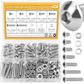 151 Pieces M6 Screws Nuts Washers Set, Sutemribor M6 x 8/10/12/16/20/25/30mm Button Head Socket Cap Screws Nuts Washers Assortment Kit, 304 Stainless Steel, Fully Threaded - size: M6, style: Button Head Socket Cap