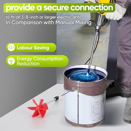 2-Pack Helix Paint Mixer Attachment for Drill 11.8", 1-5 Gal - color: 2 Pcs