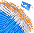 AROIC Small Paint Brushes Bulk,130pcs Nylon Hair Round Detail Brushes - color: Blue, size: 130 Fine