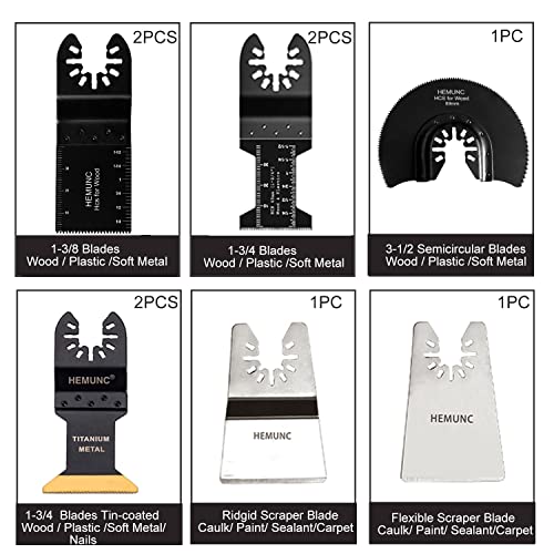 118PC Oscillating Tool Blades, Oscillating Multitool Saw Blades Accessories Kit - size: Assorted Oscillating Tool Accessory Kit