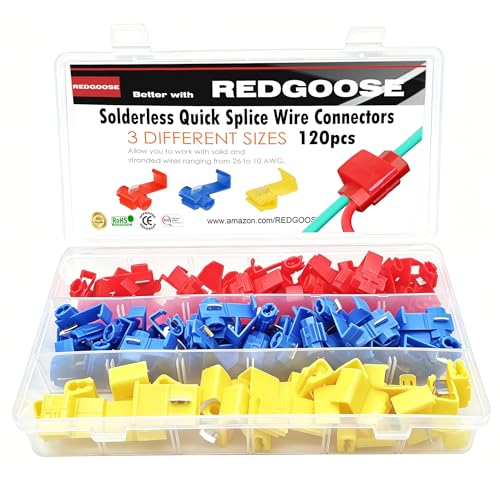 120PCS Solderless Quick Splice Wire Connectors, 22-10 AWG Electrical Wire Connector,Terminals Assortment Kit - style: Kit-120(In box)