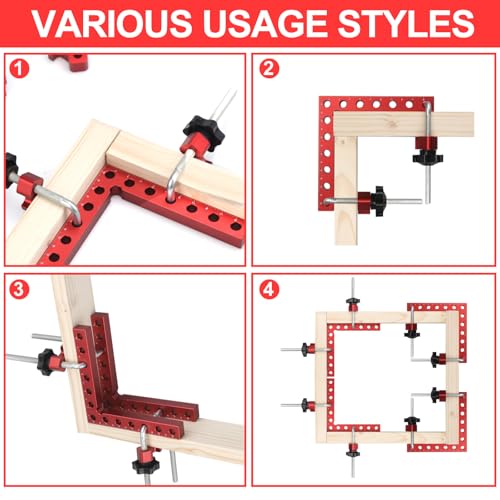 4P 5.5" 90° Corner Clamps for Woodworking, Right Angle Clamps