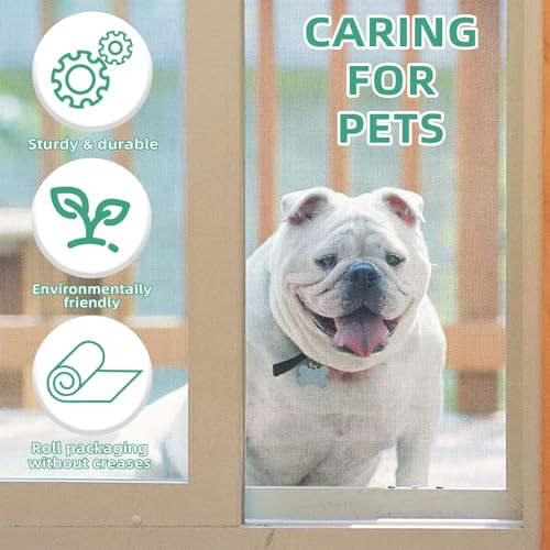 Pet Proof Window Screen Replacement Mesh, 39“ x 100" Rolled Packing Upgraded Thicken Charcoal Screen Door Mesh DIY for Sliding Pet Screen Door Repair and Porch, Patio - size: 39"x100"Roll