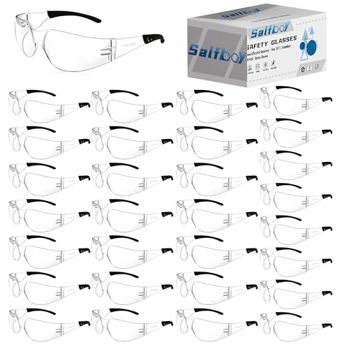 Salfboy Ansi Z87.1 Certified Safety Glasses, Bulk Protection Glasses - color: Clear