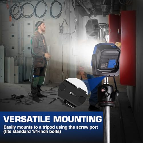 WORKPRO 1200LM Rechargeable Work Light, Magnetic LED Work Light