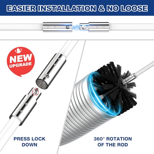 PetOde 32 Feet Dryer Vent Cleaner Kit, Flexible Lint Remover - size: 32 feet