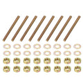 PATIKIL 5/16" x 3-1/2" Color Zinc Fully All Thread Rod, 8 Pcs Carbon Steel Long Threaded Screw Stud Bolts for Furniture Garden Mounting Assembly Fastening - size: 5/16" x 3-1/2"