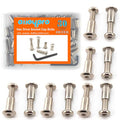 M6 x 1-1/4" Hex Drive Socket Cap Bolts Screws Kit,ALLOYPRO 30-Sets Binding Post Screws Socket Cover Connecting Bolt Fixing Post Screw for Furniture Chair Crib Table Cabinets,M6x30mm - color: Silver, size: Silver-M6*30mm-30sets