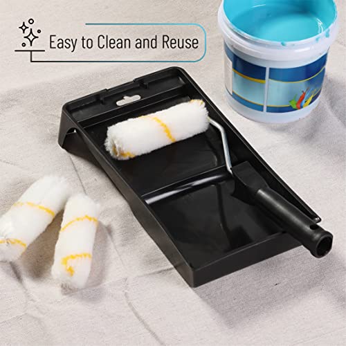 Bates Paint Tool Set - 4" Roller, Foam & Mini Rollers, Tray & Covers - style: Microfiber 4", 5 pcs