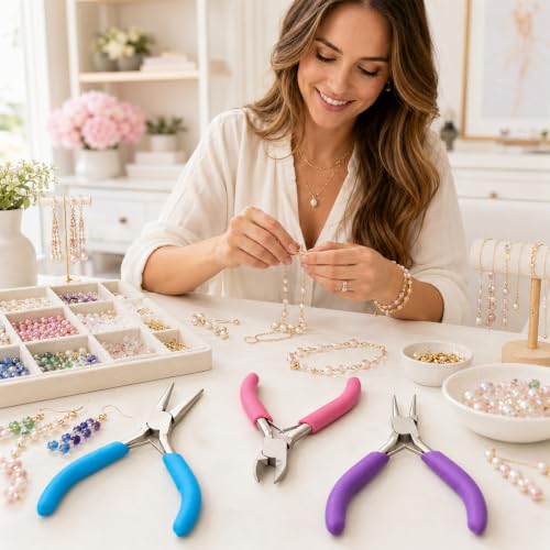 3-Piece Jewelry Pliers Set for Jewelry Making & Crafts