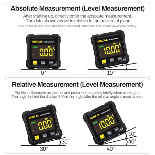 Digital Inclinometer Angle Finder 4-Side Magnetic Table Saw Gauge Tool Electronic Level Laser Degree Protractor Meter (Digital Angle Finder 1pcs)