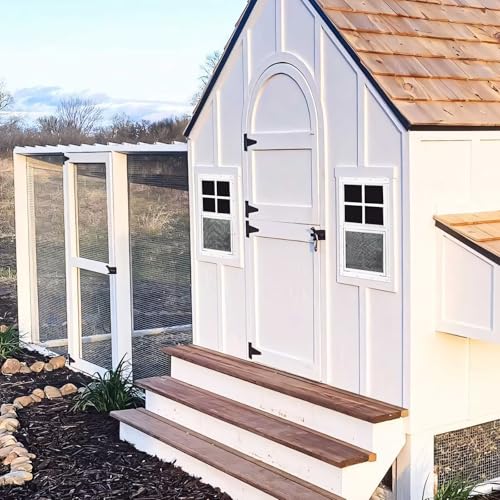 2 Pack Shed Windows, Chicken Coop Windows, 14" x 21" White - color: White, size: 14" x 21"