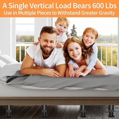Jonkehai 8PCS Adjustable Bed Support Legs Bed Frame Support Legs Adjustable Bed Legs for King Queen Bed Slats, Heavy Duty Frame, Sofa, Dresser, Chair, Table, Cabinet and Wooden Furniture 5.1"-8.3" - size: 8pcs (5.1"-8.3")