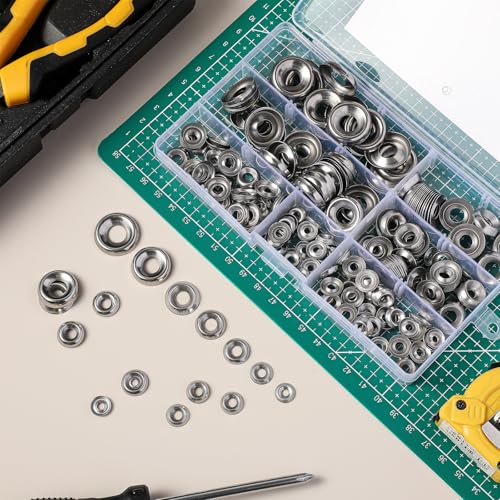 Yaocom 295 Pcs Stainless Steel Countersunk Cup Washers Silver Finish - color: Silver