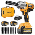 Takuoo Cordless Impact Wrench 1/2", 1200N.m High Torque Electric Impact Gun
