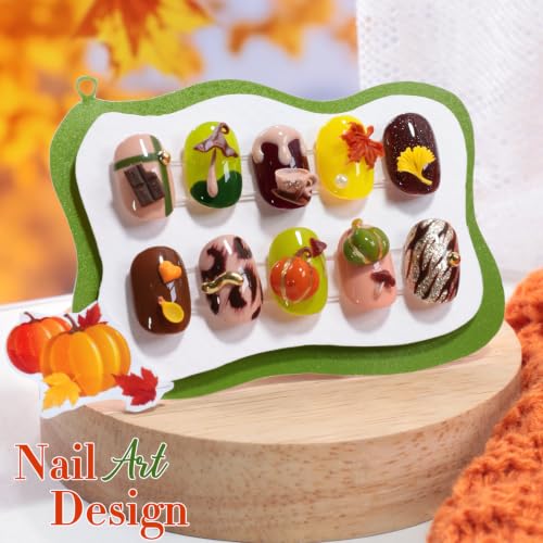 Double Rhythm 28Pcs 0.5Oz Glitter Gel Nail Polish Set Same Color Same Bottle Gel Polish Kit Nail Art Manicure Salon DIY at Home for Women (Dark Green Burgundy Orange Brown -T24-14) - color: Harvest Tones