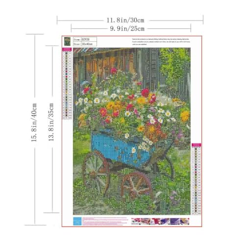 Flower 5D Diamond Painting Kits for Adults Beginners,Farmhouse 12 X 16inch - color: DZ928