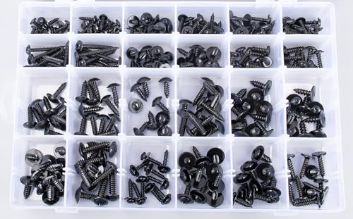 270pcs Automotive Body Screw Phillips Head Self Tapping Screw Washer Head Screws Assortment Kit #8#10#12#14