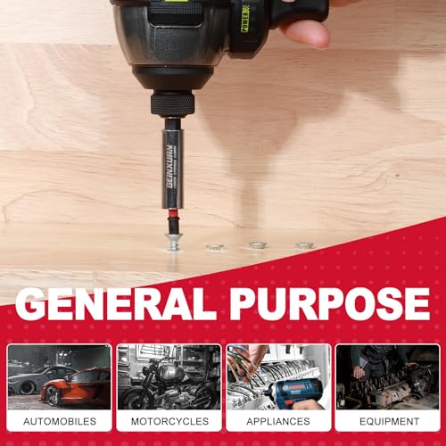 Geinxurn 9Pc Cr-V Screwdriver Bit Holders, Extension Socket Drill Bit Magnetic Holder Hex Shank Quick-Change Drill Bit Guide (2.5”3”6”) - size: 2.5", 3", 6"