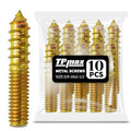 TPmax 10 Pack 3/8-16 x 2-1/2 Inch Hanger Bolts Double Headed Bolts Self-Tapping Screw Hanger Bolts for Furniture (3/8-16" x 2-1/2") - size: 3/8-16" x 2-1/2"