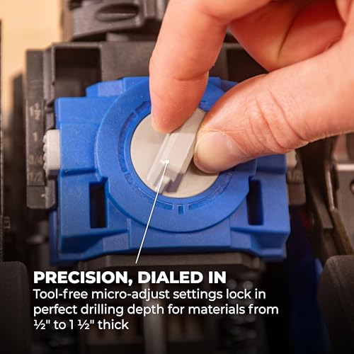 Kreg Rebel 20V Ionic Drive Pocket-Hole Joiner - Bare Tool - Precision Joinery Tool for Woodworking & Carpentry - Accessible Woodworking Tools - Versatile Use for DIY Projects - KPTRB100A