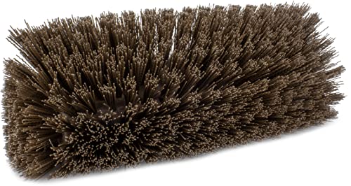 SPARTA Multi-Level Tile Scrub Brush 12" Wide Brush Head, Heavy-Duty Tile Cleaning Brush with End Bristles for Commercial Tiles, Tubs and Floor, Plastic, 12 Inches, Brown - color: Brown