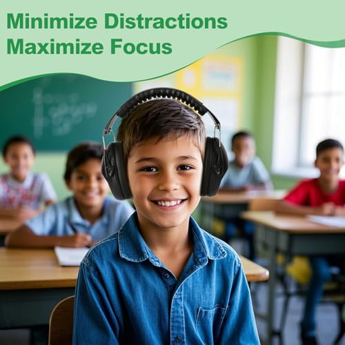 Floriogra Noise Cancelling Headphones for Kids/Toddler 28dB SNR Ear Muffs - color: Black