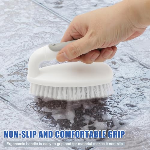 Heavy Duty Scrub Brush with Stiff Bristles 2 Pack Gray - color: Gray