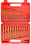 30 Pcs Impact Twist Drill Bit Set，1/16"-1/2" Hex Shank Hss Titanium Drill Bits，Fit for Metal/Wood/Plastic Sink