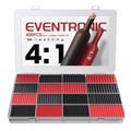 Eventronic 4:1 Heat Shrink Tubing Kit, 400PCS Adhesive Lined Tubing - color: BlackRed